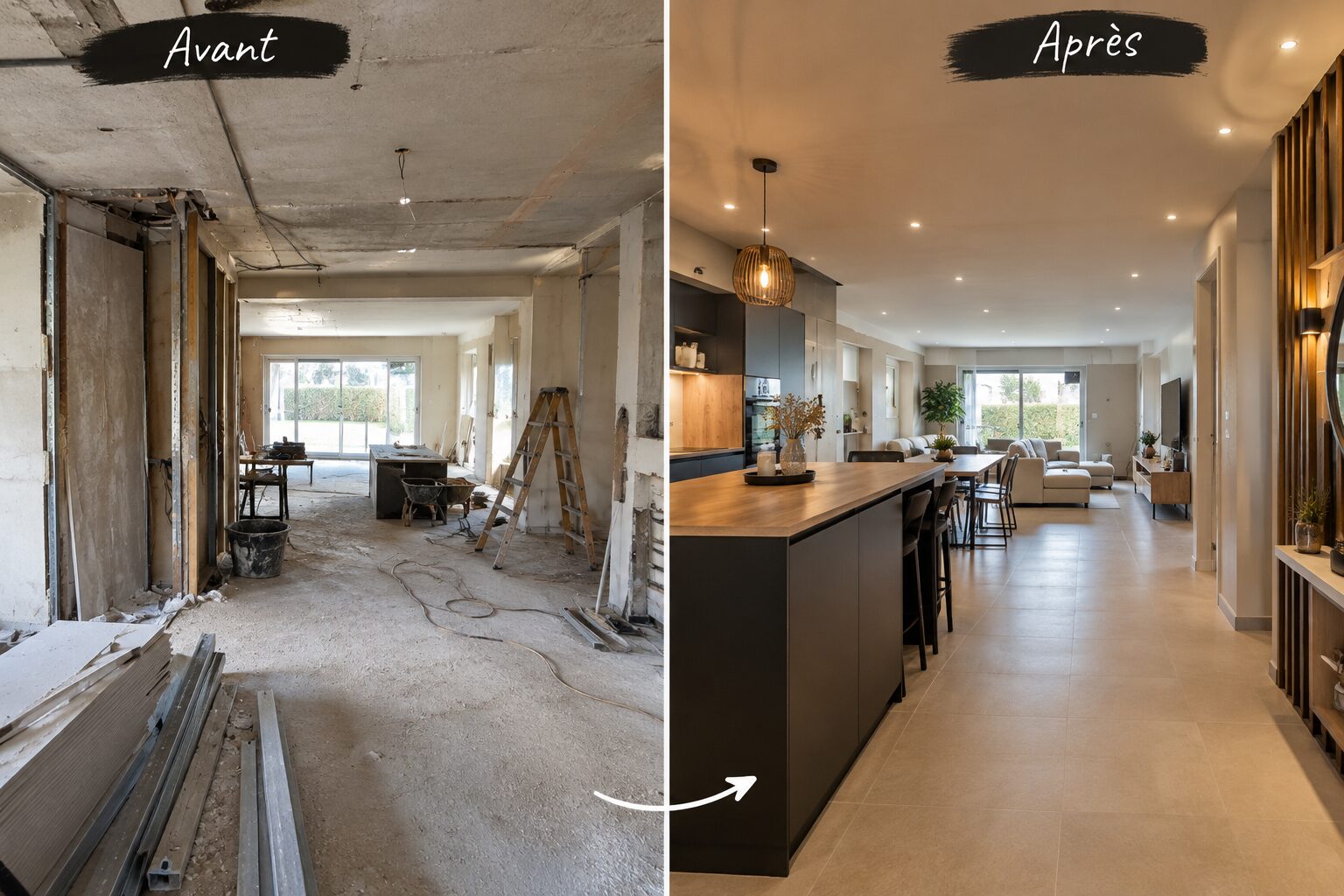 Avant et après : rénovation intérieure